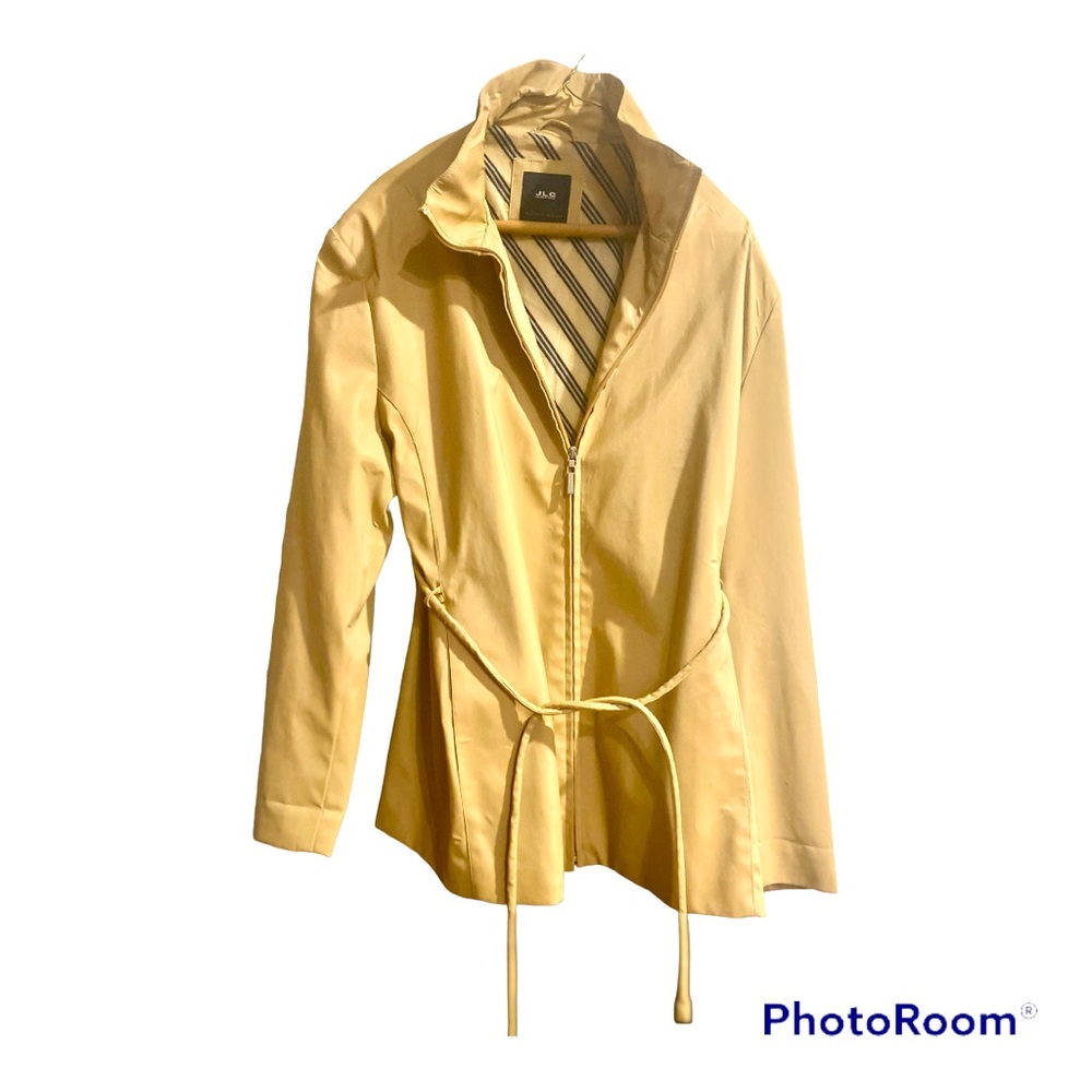 J L C NEW YORK Tan All Weather Lined Zip Front Jacket Size XXL 2X
